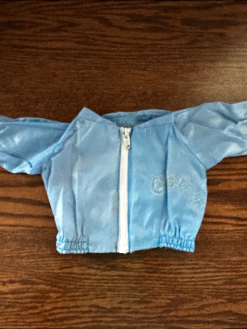 Cabbage Patch Kids Blue Nylon Coat/Jacket Zip Front Fits 16 in Doll